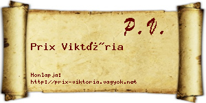 Prix Viktória névjegykártya